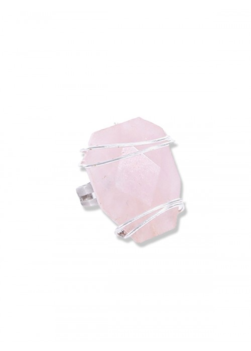 Χειροποίητο δαχτυλίδι από ρόζ χαλαζία